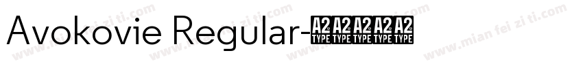 Avokovie Regular字体转换